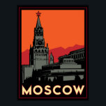 Póster moscou rússia kremlin art deco retro viagem<br><div class="desc"></div>