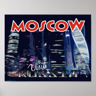 Poster Moscou, Visite a Rússia...