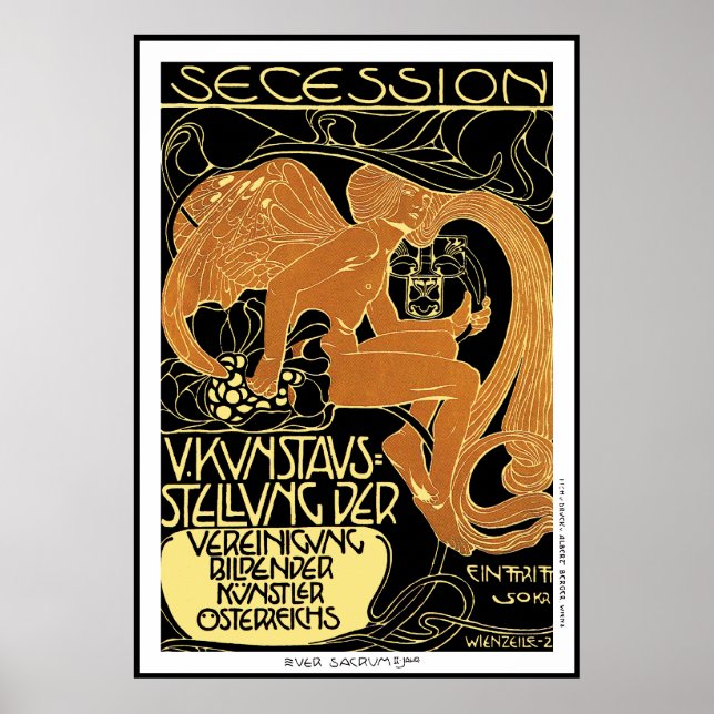 Poster Moser Poster: Exibição de Arte da Secessão de Vien (Frente)