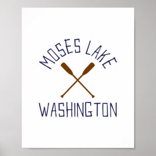 Poster Moses Lake Washington Ao Ar Livre Vintage 2
