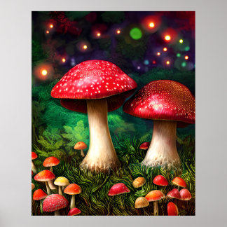Poster Moshroom Encantado Forest Fantasy Sparkle