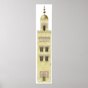 Póster Mosque of Cordoba Spain. 10th century minaret.