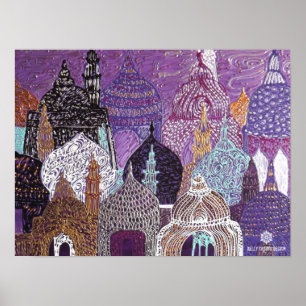 Póster Mosquescape violeta