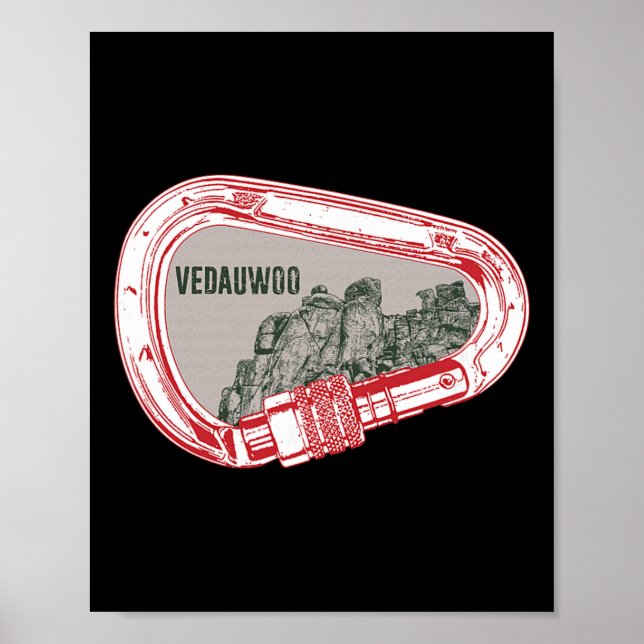 Poster Mosquetão para Escalada em Rocha Vedauwoo  (Frente)