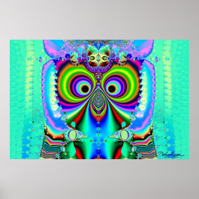 Póster Mosqueteiro de Coruja Grinning 3 (Frente)