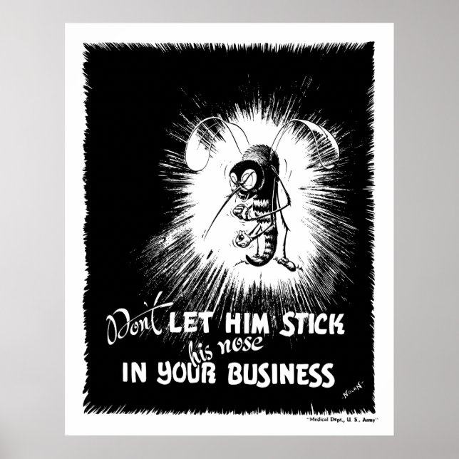 Póster Mosquito da malária (Frente)