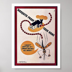 Póster Mosquito Proff Your Home