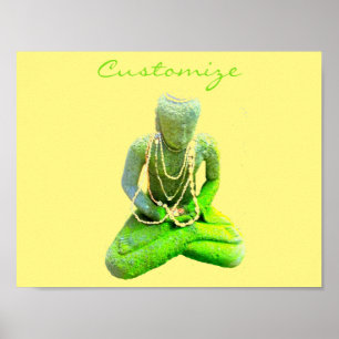Poster Mossy Green Buddha Meditando Thunder_Cove
