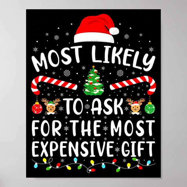 Poster Most Likely To Ask For The Most Expensive Gift Xma (Frente)