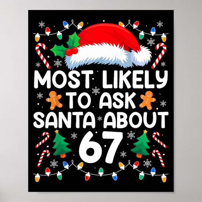 Poster Most Likely To Ask Santa About 67 Funny Christmas  (Frente)