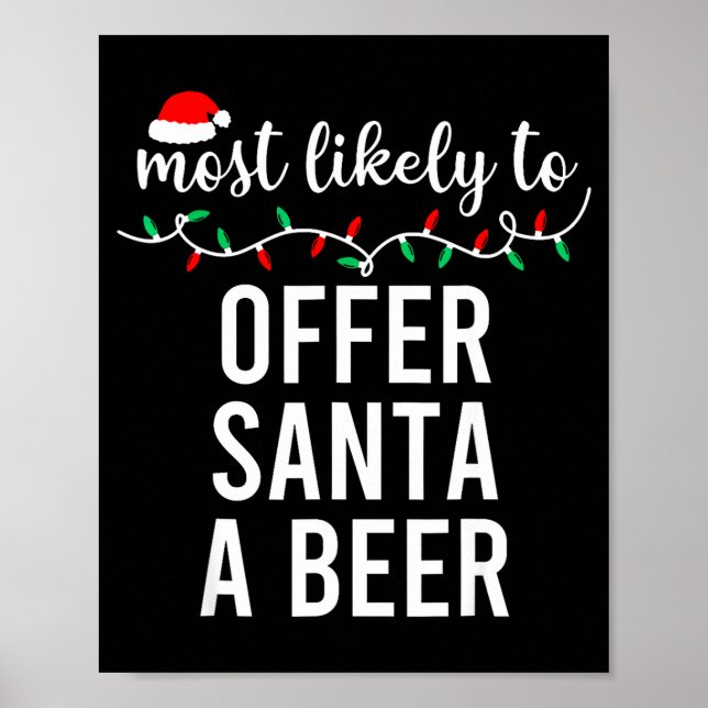 Poster Most Likely To Christmas Shirt Matching Family Paj (Frente)