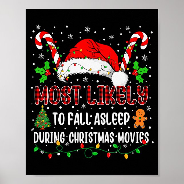 Poster Most Likely To Fall Asleep During Christmas Movies (Frente)