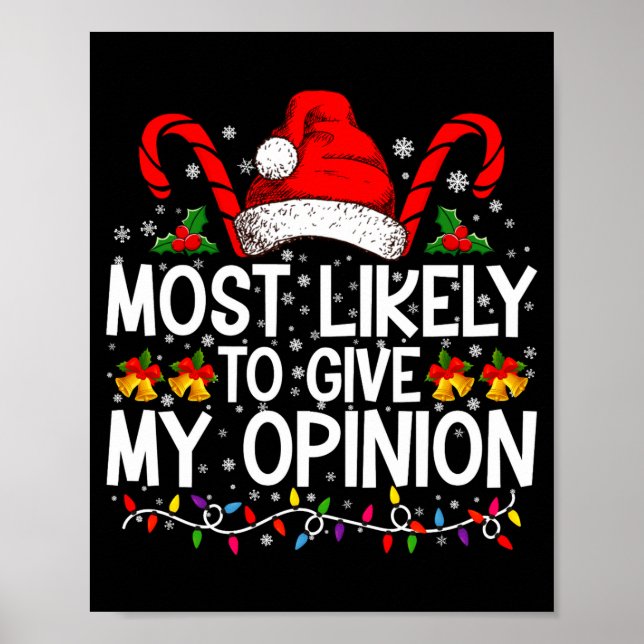 Poster Most Likely To Give My Onion Funny Christmas  (Frente)