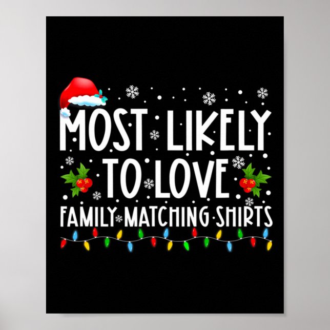 Poster Most Likely To Love Family Matching S Christmas Fu (Frente)