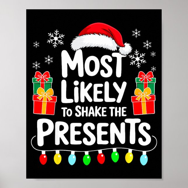 Poster Most Likely To Shake The Shirt Family Christmas  (Frente)