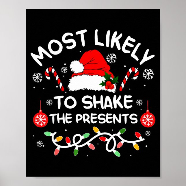Poster Most Likely To Shake The Xmas Family Matching 2025 (Frente)