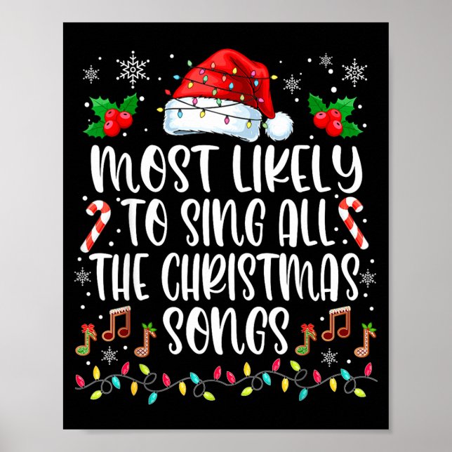 Poster Most Likely To Sing All The Christmas Songs Family (Frente)