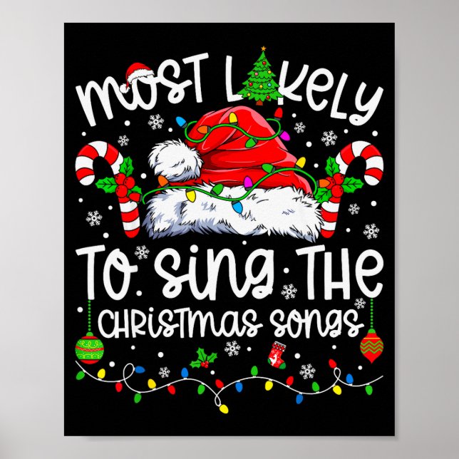 Poster Most Likely To Sing The Christmas Songs Matching C (Frente)