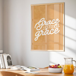 Poster Mostarda Graça cristã sobre graça