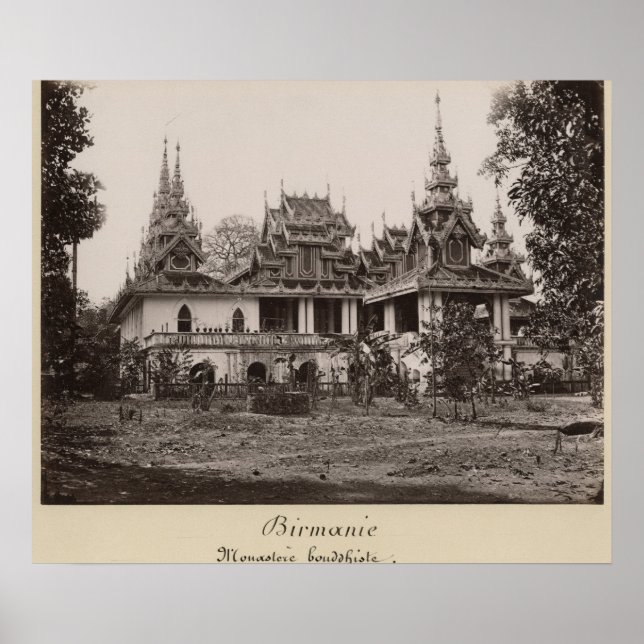 Póster Mosteiro de Teik Kyaung, ilha de Ka Toe (Frente)