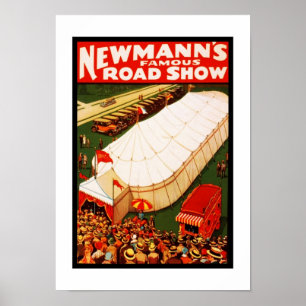 Póster Mostra de estrada de "famosa " Newmann do vintage