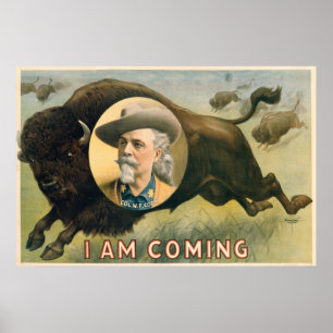 Póster Mostra ocidental selvagem de Buffalo Bill Cody -