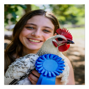 Póster Mostrar Fotografia de Aves de Criação Personalizar