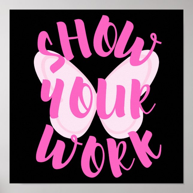 Poster Mostrar-lhe borboleta de trabalho (Frente)