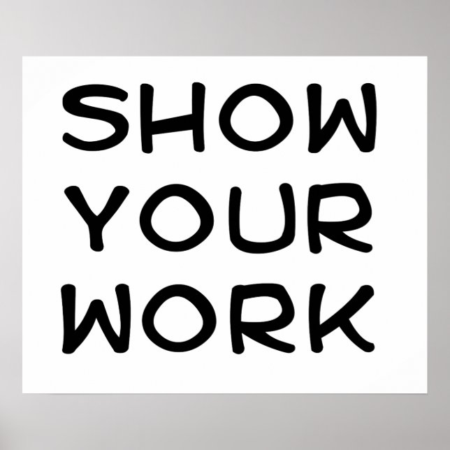 Póster Mostrar o seu trabalho (Frente)