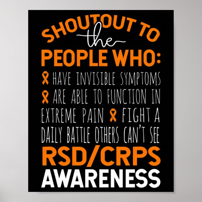 Poster Mostre À Consciência Do Pessoas CRPS (Frente)