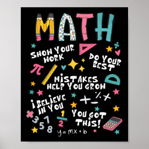 Poster Mostre Seu Trabalho Professor de Matemática Divert