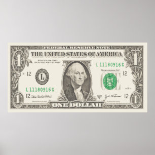 Poster Mostre suas cores - dólar americano