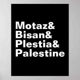 Poster Motaz & Bisan & Plestia & Palestine - imprensa liv