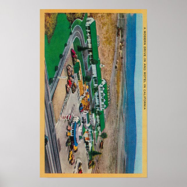 Póster Motel Patmars e Drive-InState moderno (Frente)