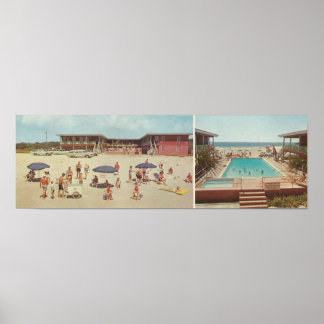 Poster Motel Sea Vista 1962, Myrtle Beach, SC