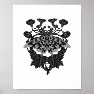 Poster Moth Talisman - Whimsigoth Drath - Versão Branca