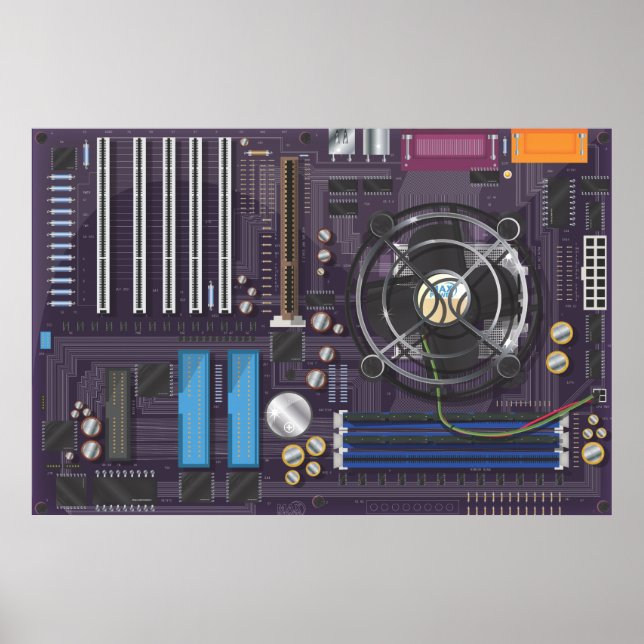 Póster Motherboard do computador (Frente)