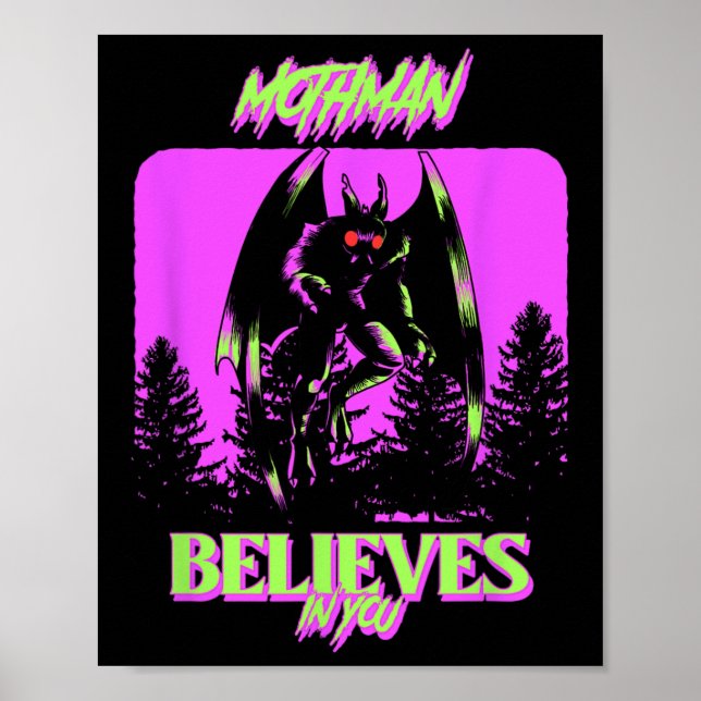 Poster Mothman - Mothman Acredita Em Você (Frente)