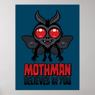 Poster Mothman Motivacional Acredita em Você