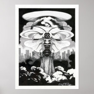 Póster Mothra (explosão atômica)