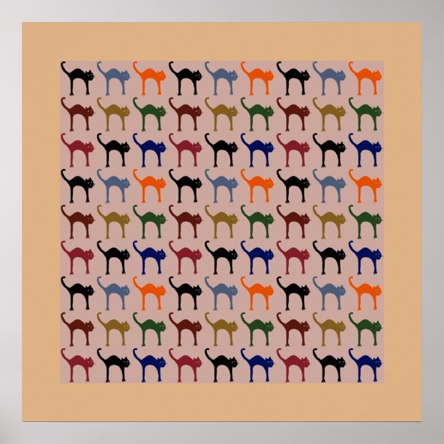 Poster motif chat / padrão do gato (Frente)