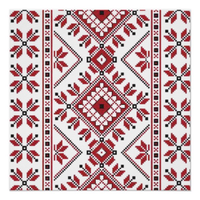 Póster Motif tradicional romeno, Motif tradicional romeno (Frente)