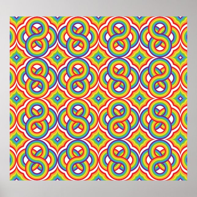 Poster Motifs Simples Coloridos Modernos (Frente)