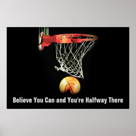 Poster Motivação Cotação de Basquete Esporte Inspirador