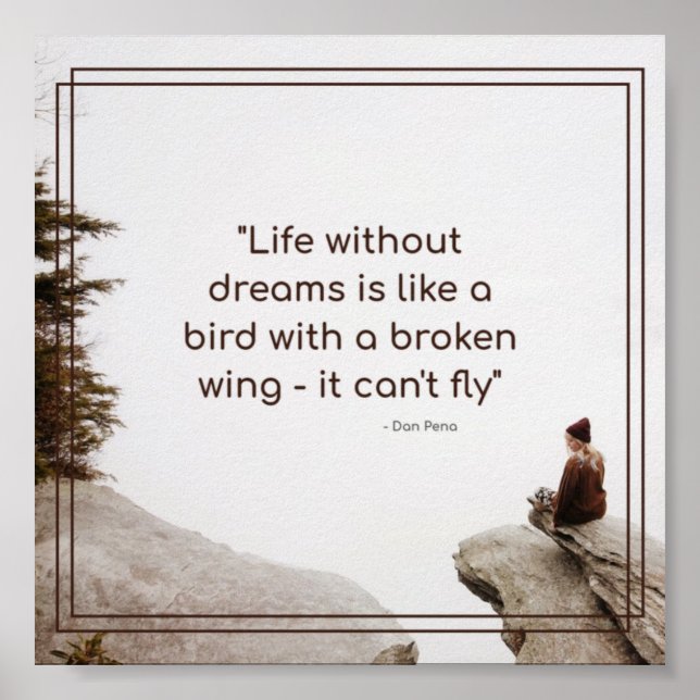 Poster Motivação - Cotação de vida Inspiracional (Frente)