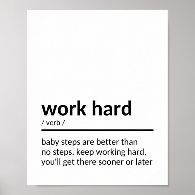 Poster Motivação Cotação do Duro de Trabalho (Frente)