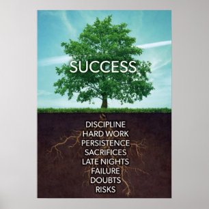 Poster Motivação da árvore de sucesso