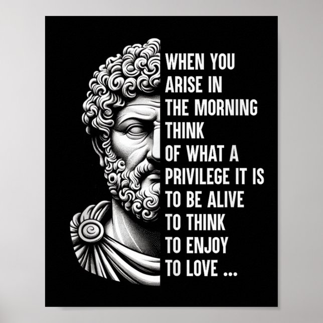 Poster Motivação da Camisa Estática do Filósofo Marcus Au (Frente)