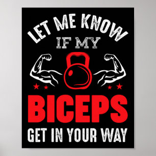 Poster Motivação da Malhação de Gym Biceps Bodybuilder