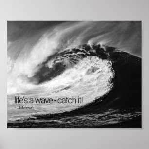 Poster Motivação da Onda do Grande Oceano